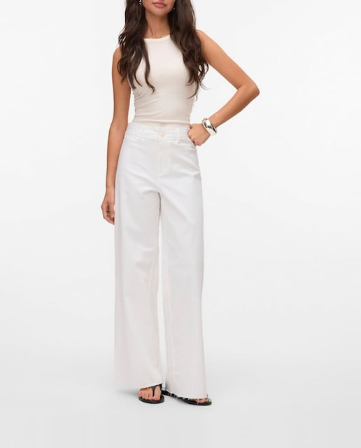 Imagen 0 de Jeans blanco de mujer pierna ancha