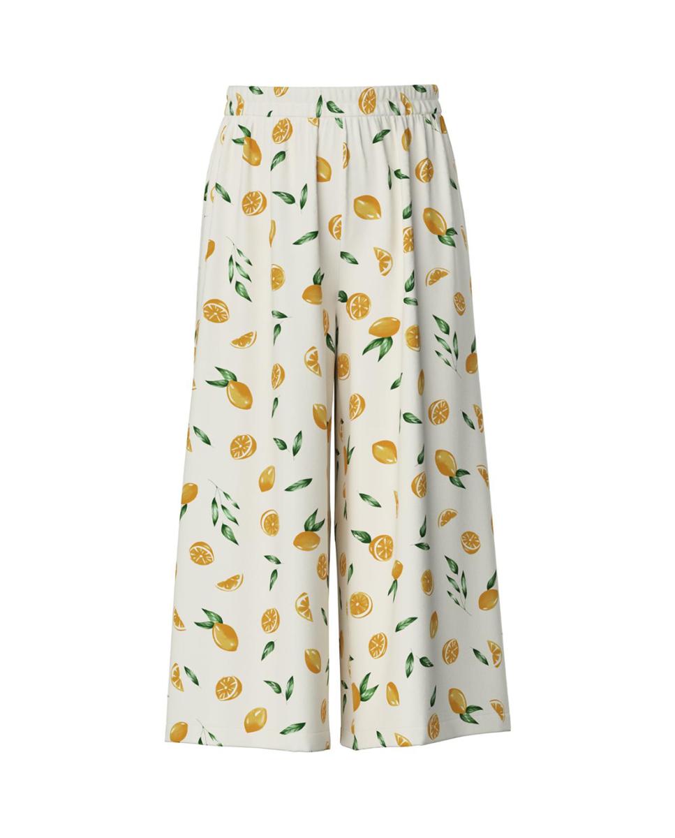 Imagen 0 de Pantalón culotte y estampado de limones de mujer