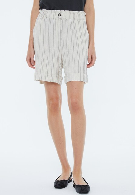 Imagen 0 de Bermuda de mujer, estampado rayas, cintura elástica.