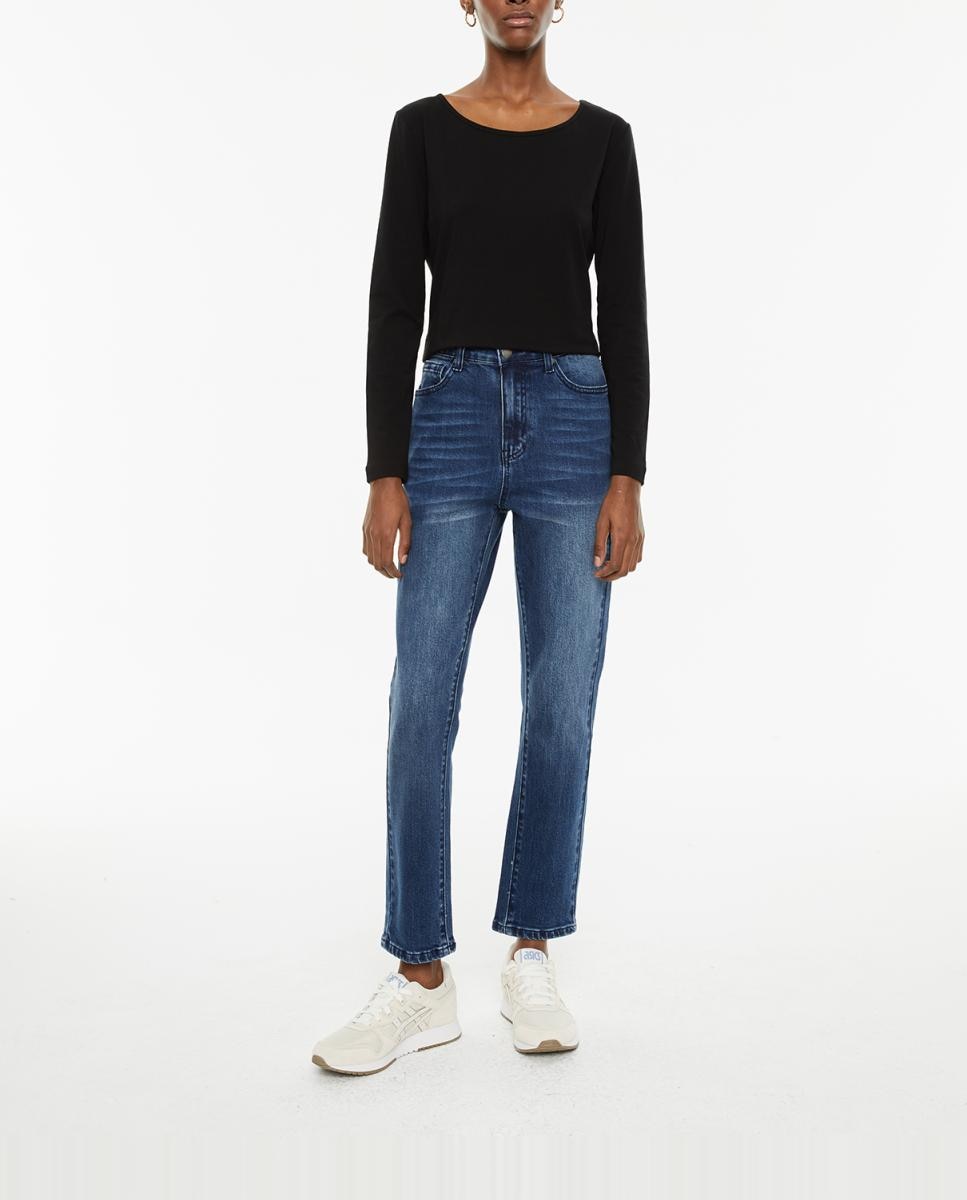 Imagen 0 de Jeans de mujer slim fit tiro medio cierre cremallera y botón