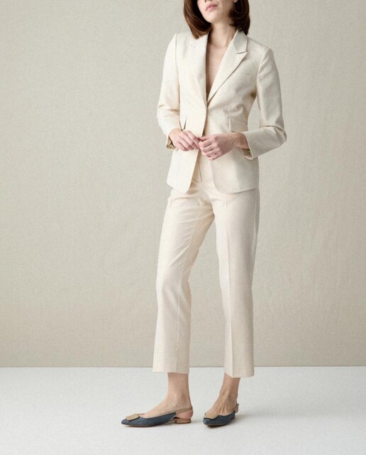 Imagen 0 de Pantalón pitillo básico tejido dorado