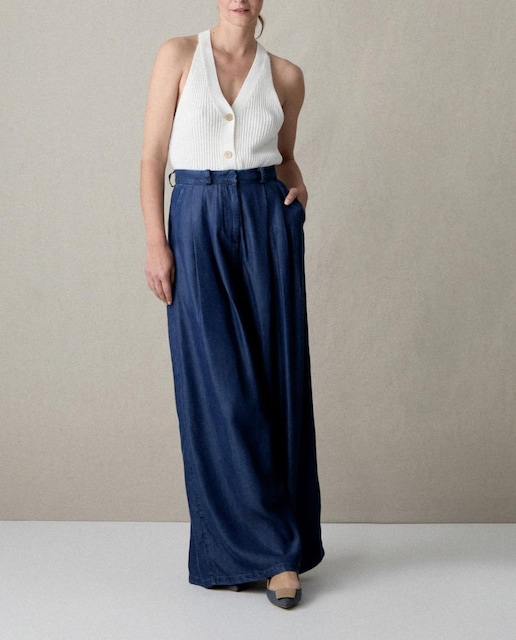 Imagen 0 de Pantalón pata ancha tencel