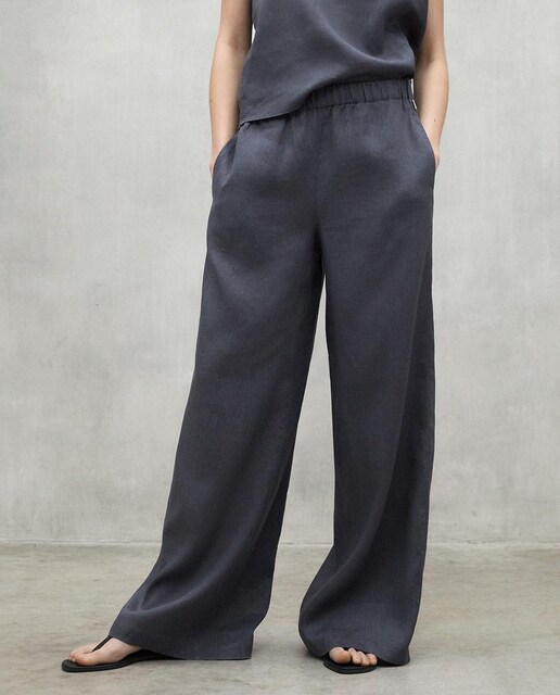 Imagen 0 de Pantalón de mujer relaxed fit de lino