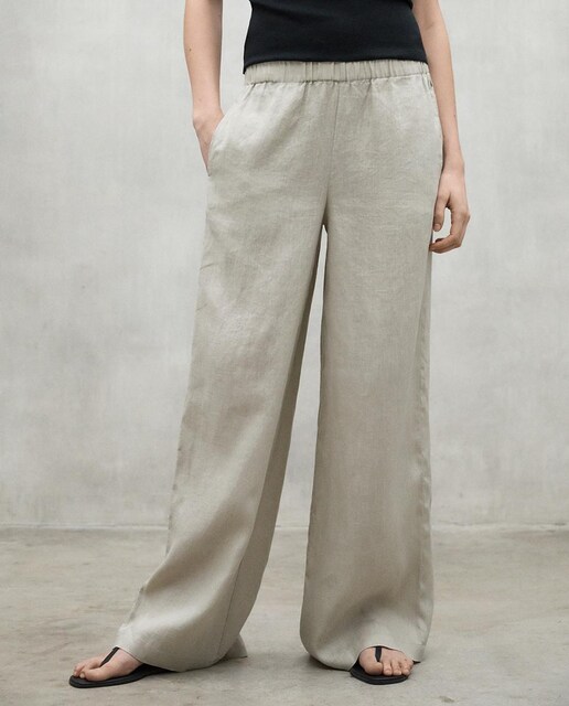 Imagen 0 de Pantalón de mujer relaxed fit de lino