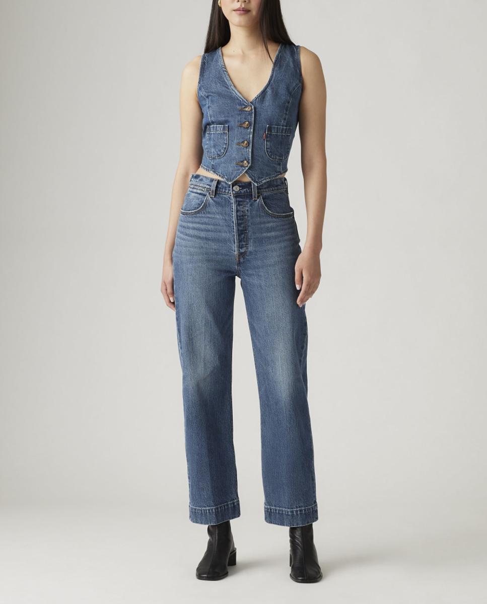 Imagen 0 de Vaquero recto Ribcage™ Straigh Ankle de mujer tiro alto