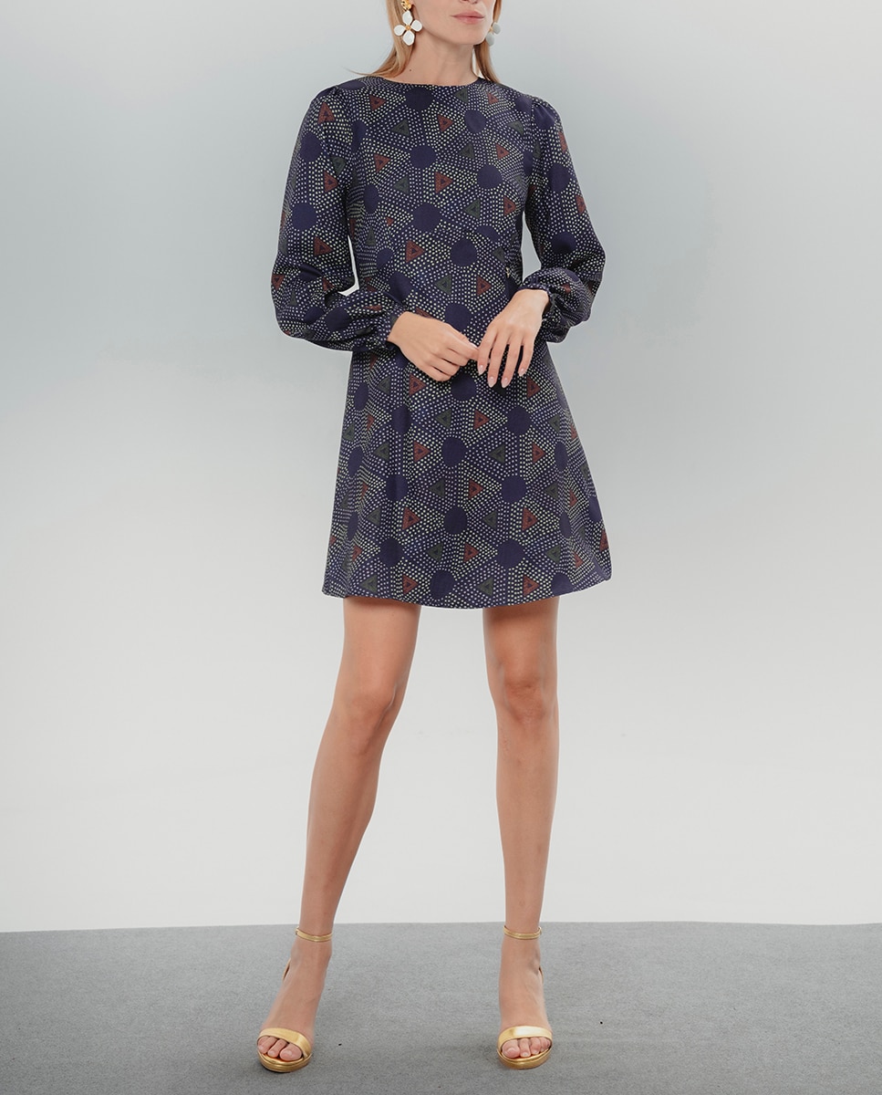 Imagen 0 de Vestido estampado geométrico Elisa