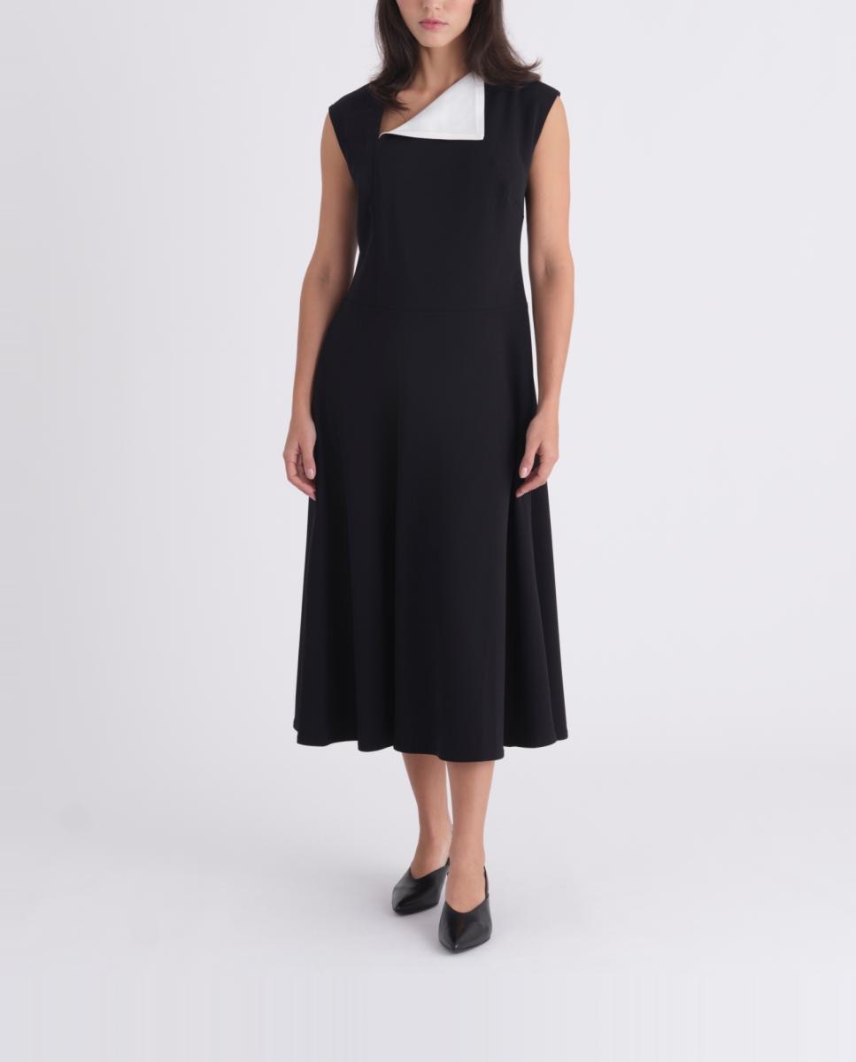 Imagen 0 de Vestido color block en scuba crepe
