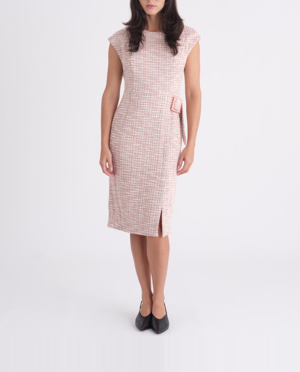 Imagen 0 de Vestido de tweed con aplique