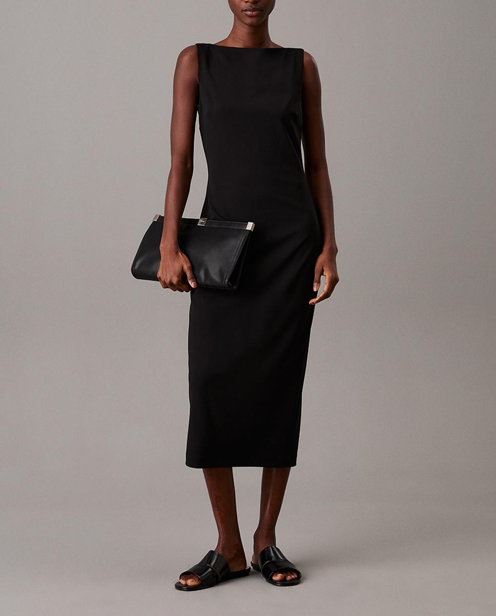 Imagen 0 de Vestido midi en scuba crepé