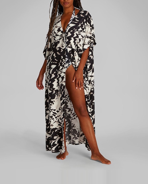 Imagen 0 de Caftán largo con lazada en el pecho