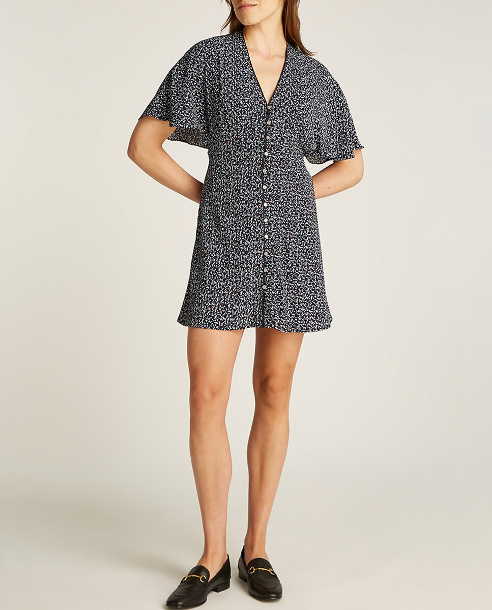 Imagen 0 de Vestido de mujer con estampado floral y manga corta