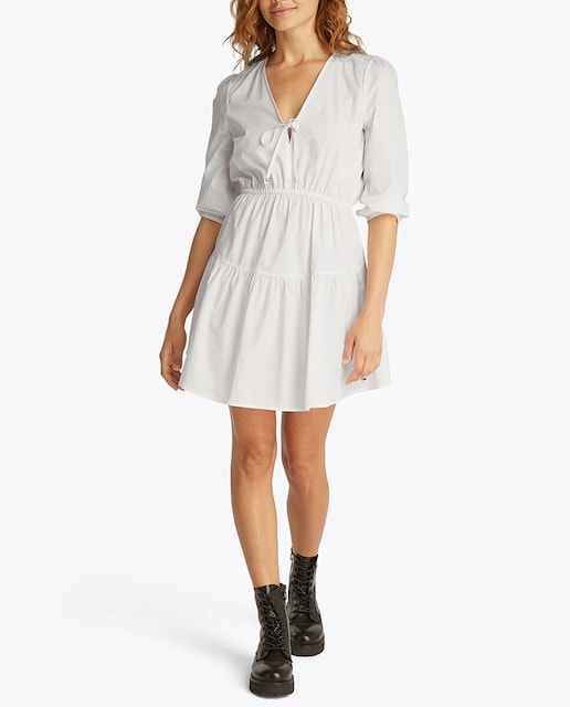 Imagen 0 de Minivestido de mujer de fit relajado en popelín