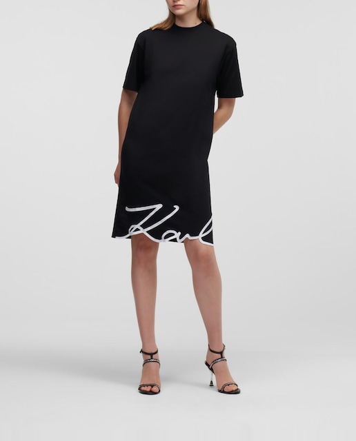 Imagen 0 de Vestido Signature Con Dobladillo De Karl de mujer