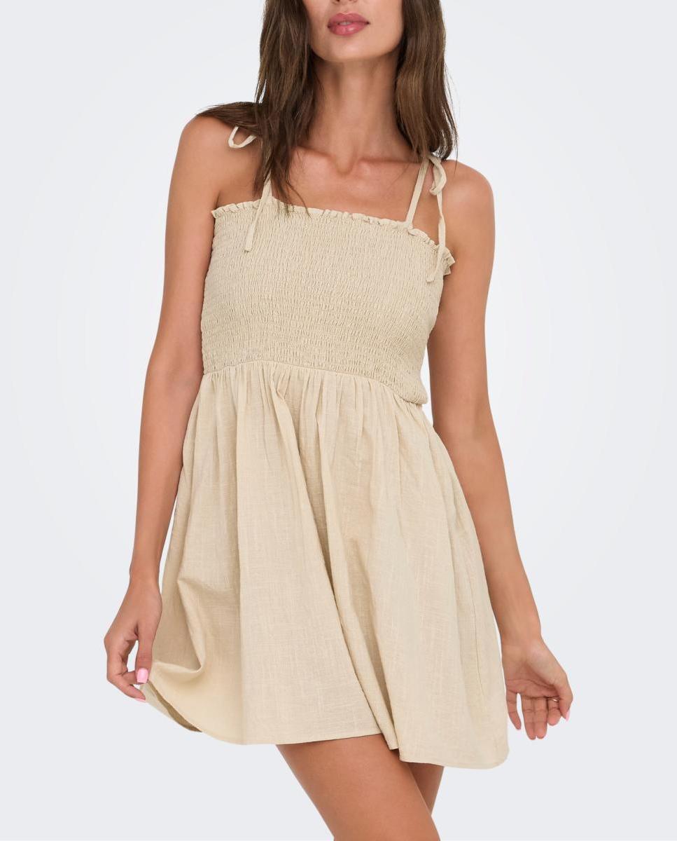 Imagen 0 de Vestido corto con tirantes de mujer
