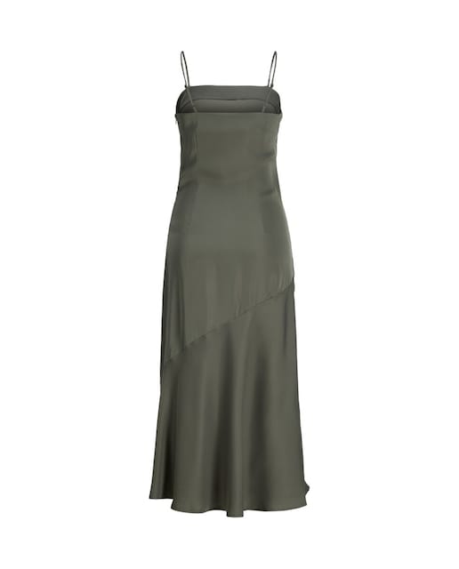 Imagen 0 de Vestido largo con tirantes de satén