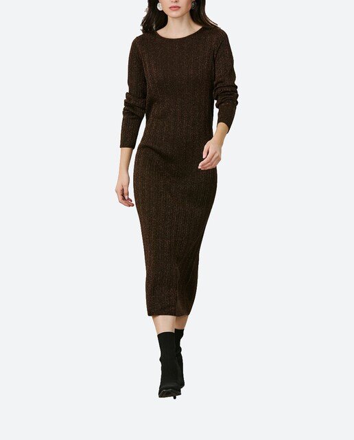 Imagen 0 de Vestido lurex con espalda en pico
