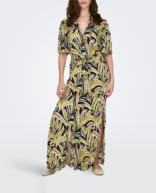 Imagen 0 de Vestido camisero largo y estampado