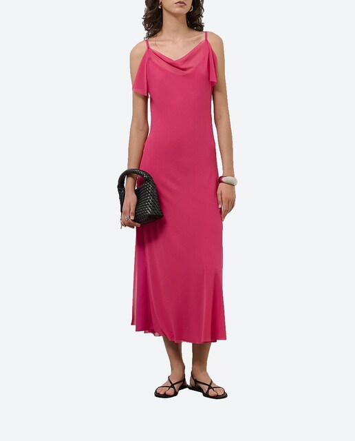 Imagen 0 de Vestido largo tirantes en crepe