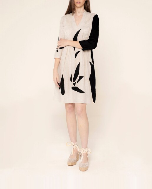 Imagen 0 de Vestido corto de lino Azores