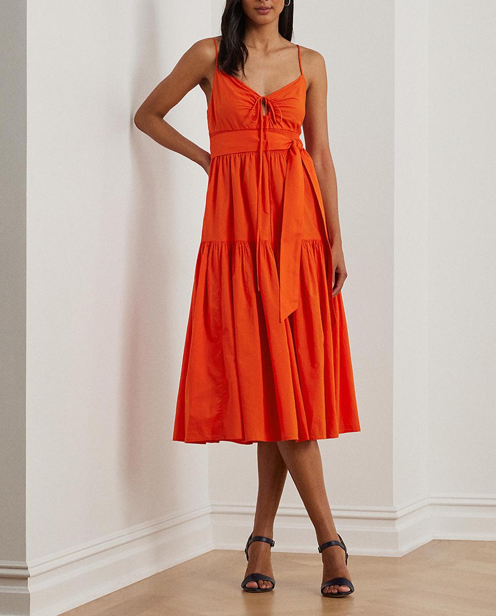 Imagen 0 de Vestido largo de algodón de tirantes