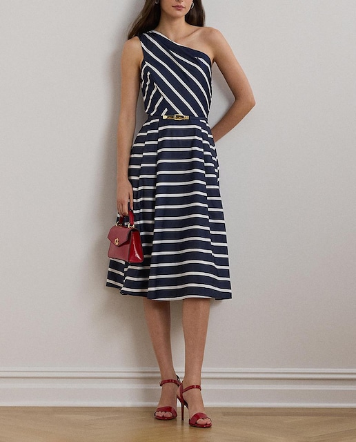 Imagen 0 de Vestido de cóctel midi de rayas