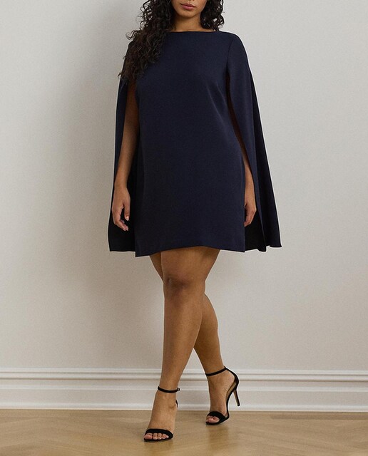 Imagen 0 de Vestido de cóctel talla grande con capa