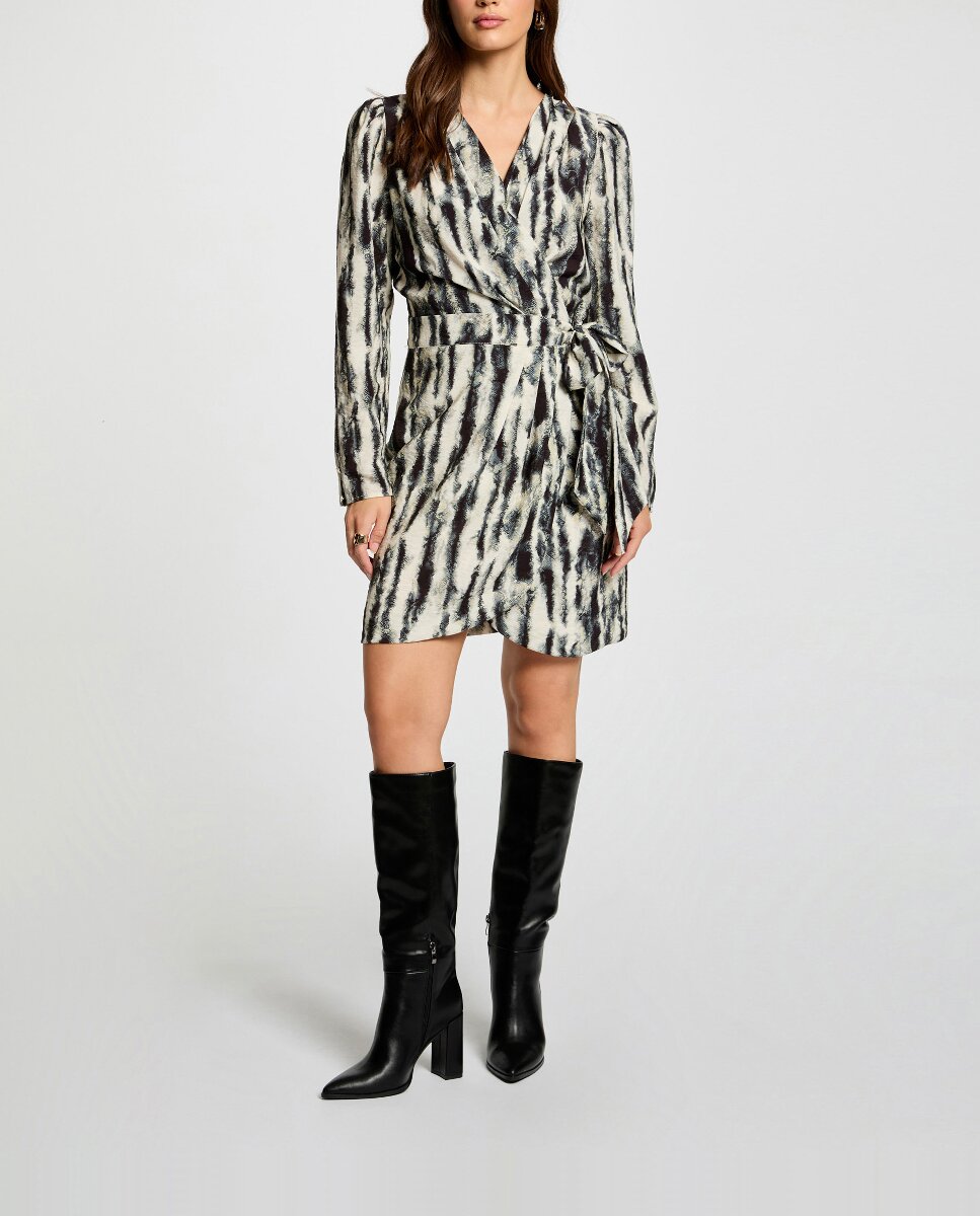 Imagen 0 de Vestido cruzado estampado