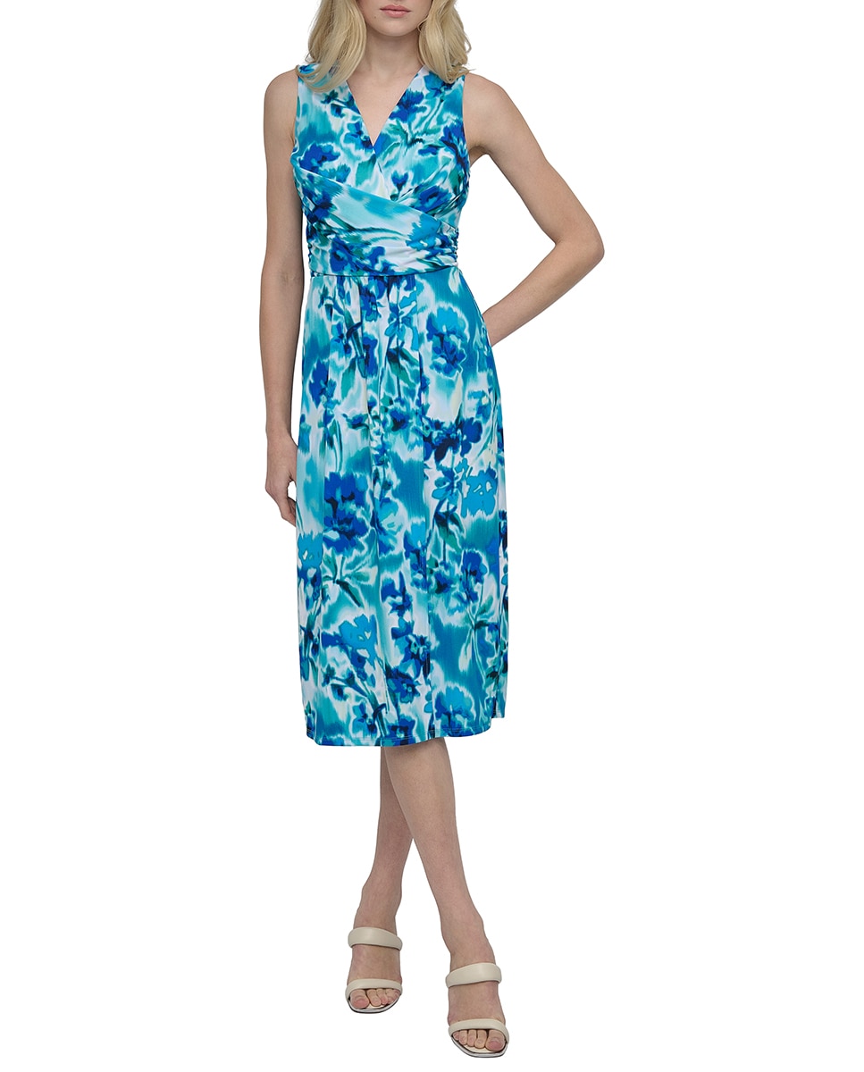 Imagen 0 de Vestido de estampado floral sin mangas