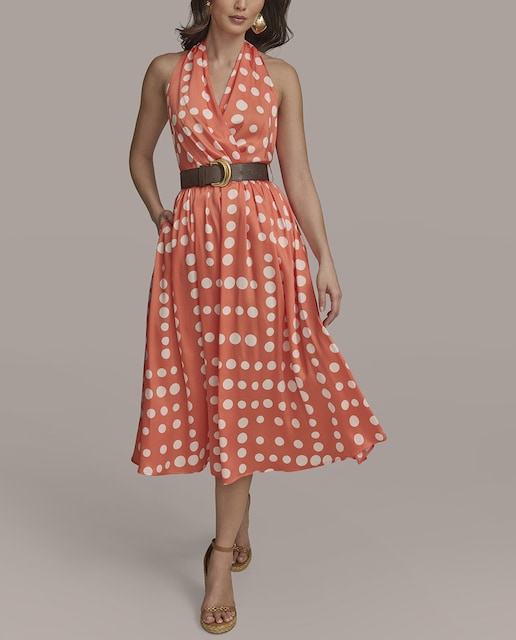 Imagen 0 de Vestido de lunares con cuello halter