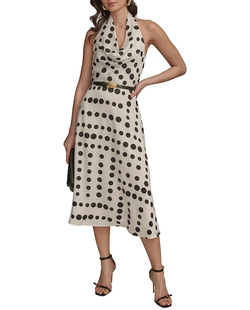 Imagen 0 de Vestido de lunares cuello halter