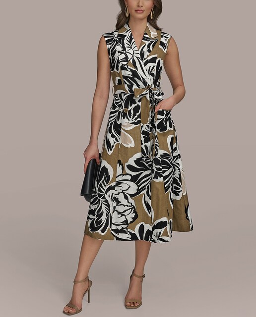 Imagen 0 de Vestido de estampado floral con manga corta