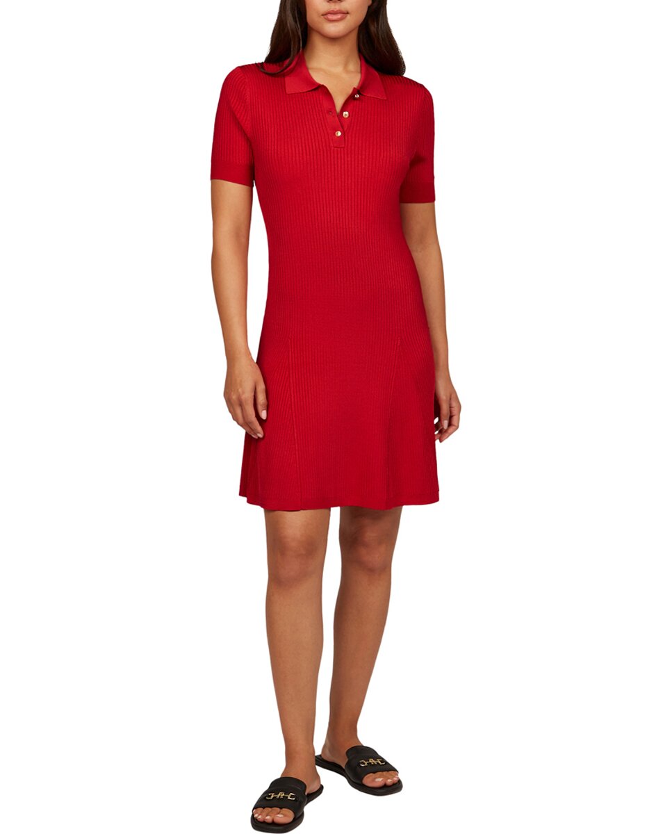 Imagen 0 de Vestido corto estilo polo de canalé