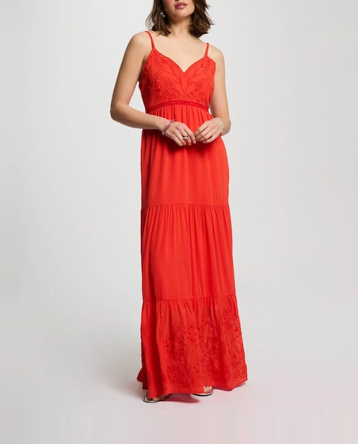 Imagen 0 de Vestido largo holgado bordado