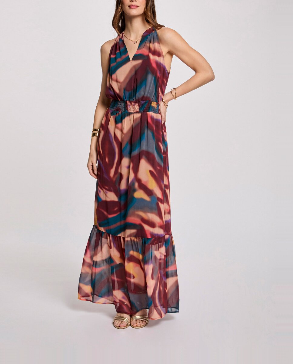 Imagen 0 de Vestido largo recto estampado