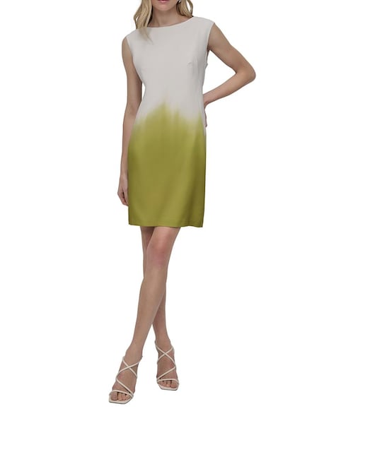 Imagen 0 de Vestido midi sin mangas de cuello redondo