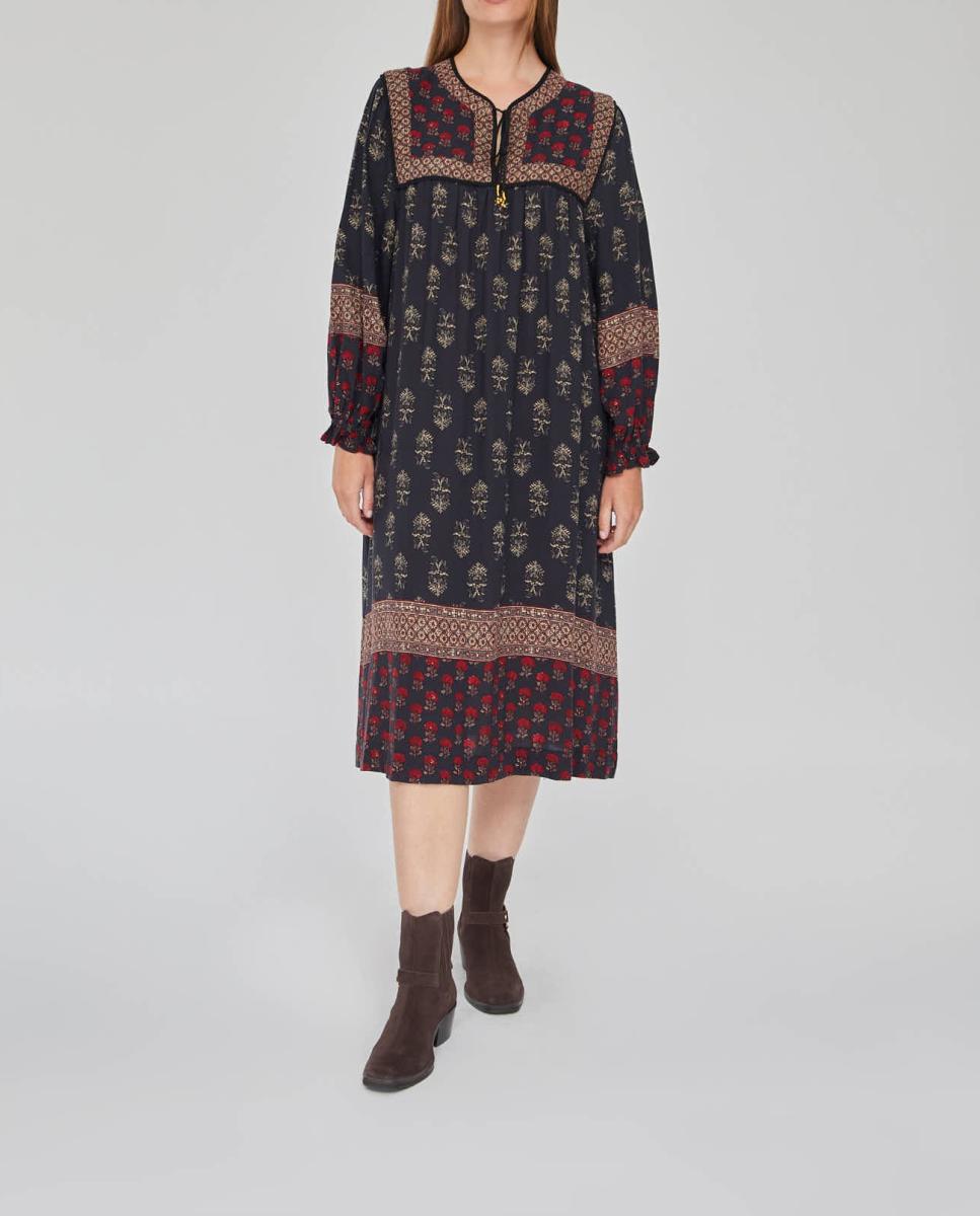 Imagen 0 de Vestido estampado con canesu delantero
