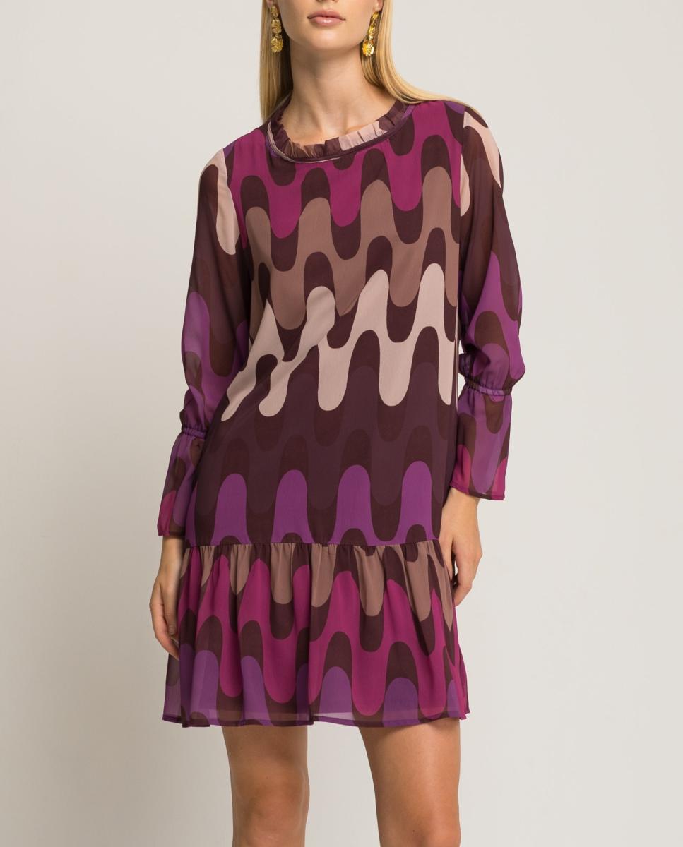 Imagen 0 de Vestido corto con manga francesa ornamental de mujer