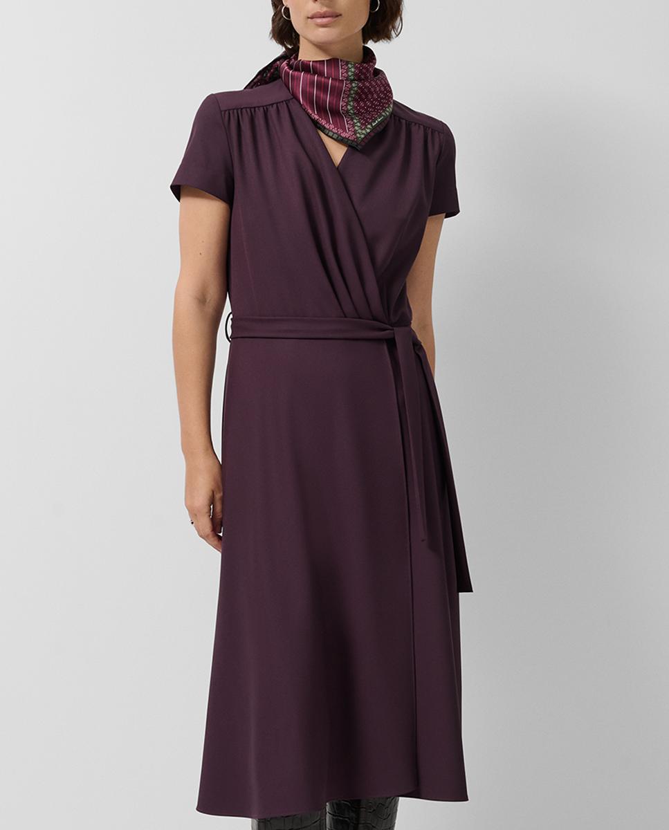 Imagen 0 de Vestido midi cruzado de manga corta