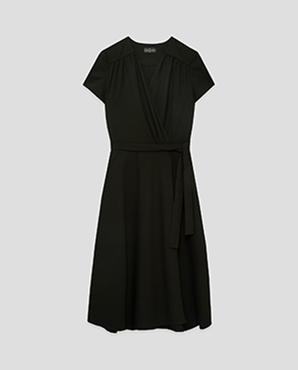 Imagen 0 de Vestido midi cruzado de manga corta