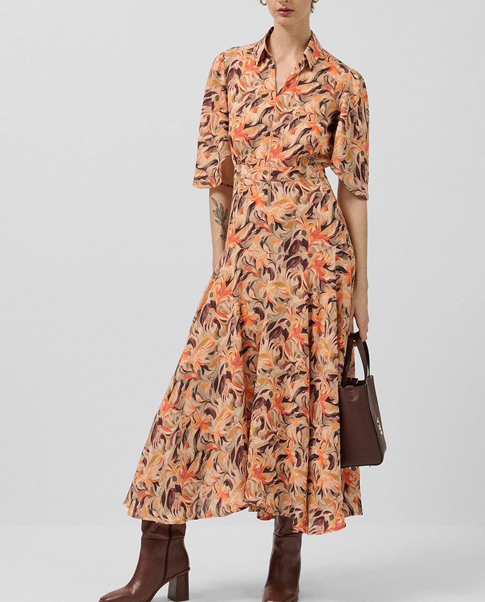 Imagen 0 de Vestido manga volante gasa estampado floral