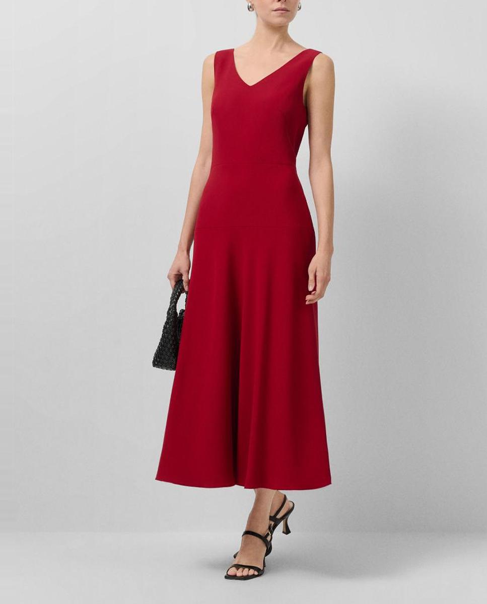 Imagen 0 de Vestido midi escote halter crepé
