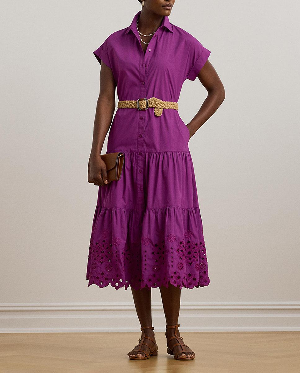 Imagen 0 de Vestido camisero con volantes y cinturón