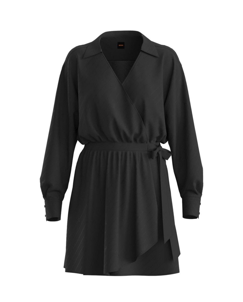 Imagen 0 de Vestido corto cuello camisero manga larga