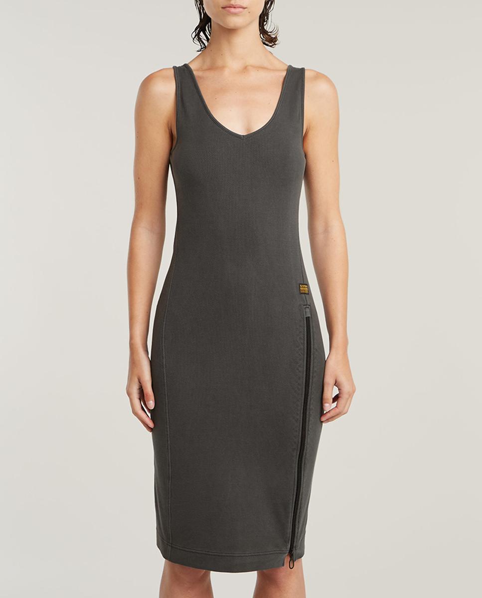 Imagen 0 de Vestido sin mangas corte ajustado y cremallera lateral