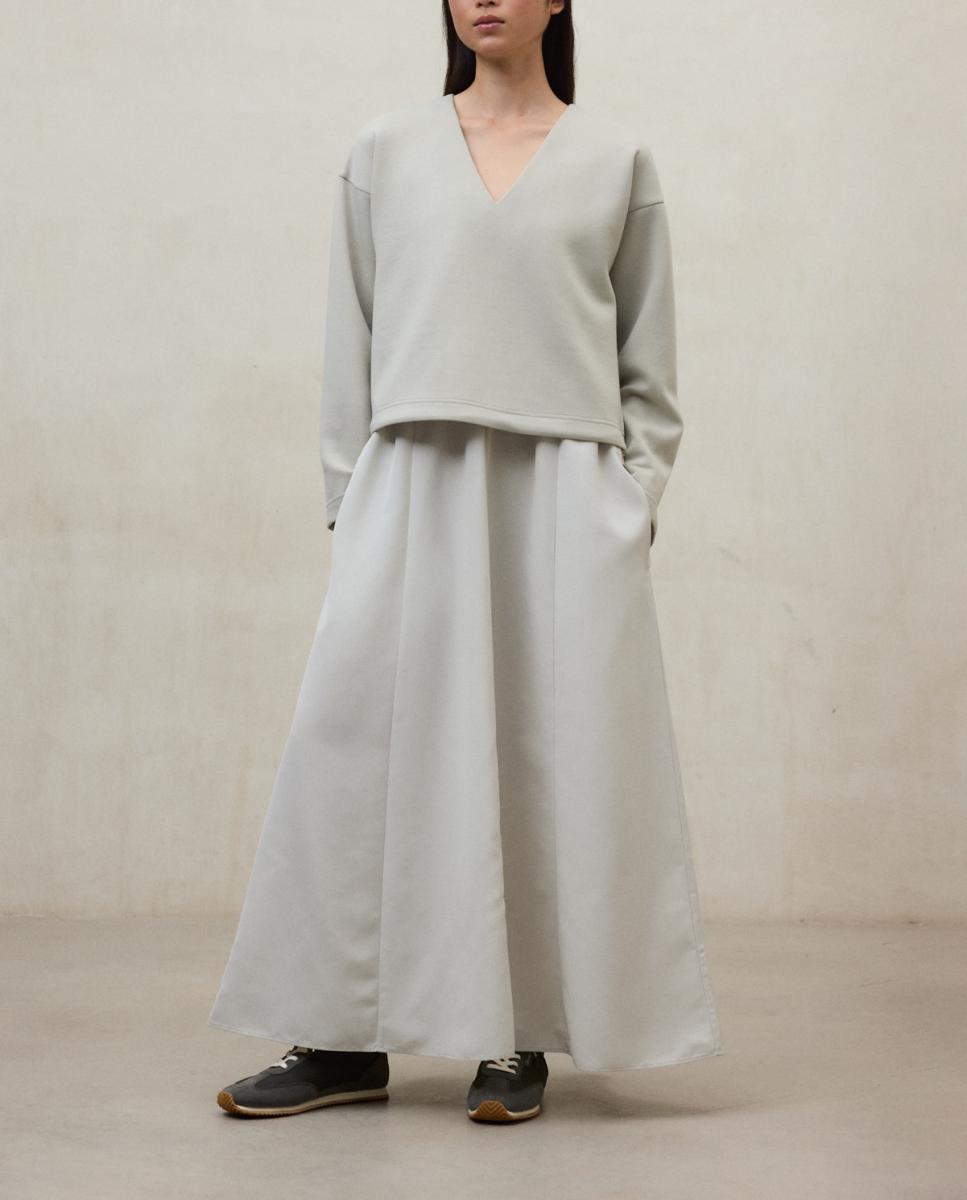 Imagen 0 de Vestido mujer de corte relajado y cuello en v