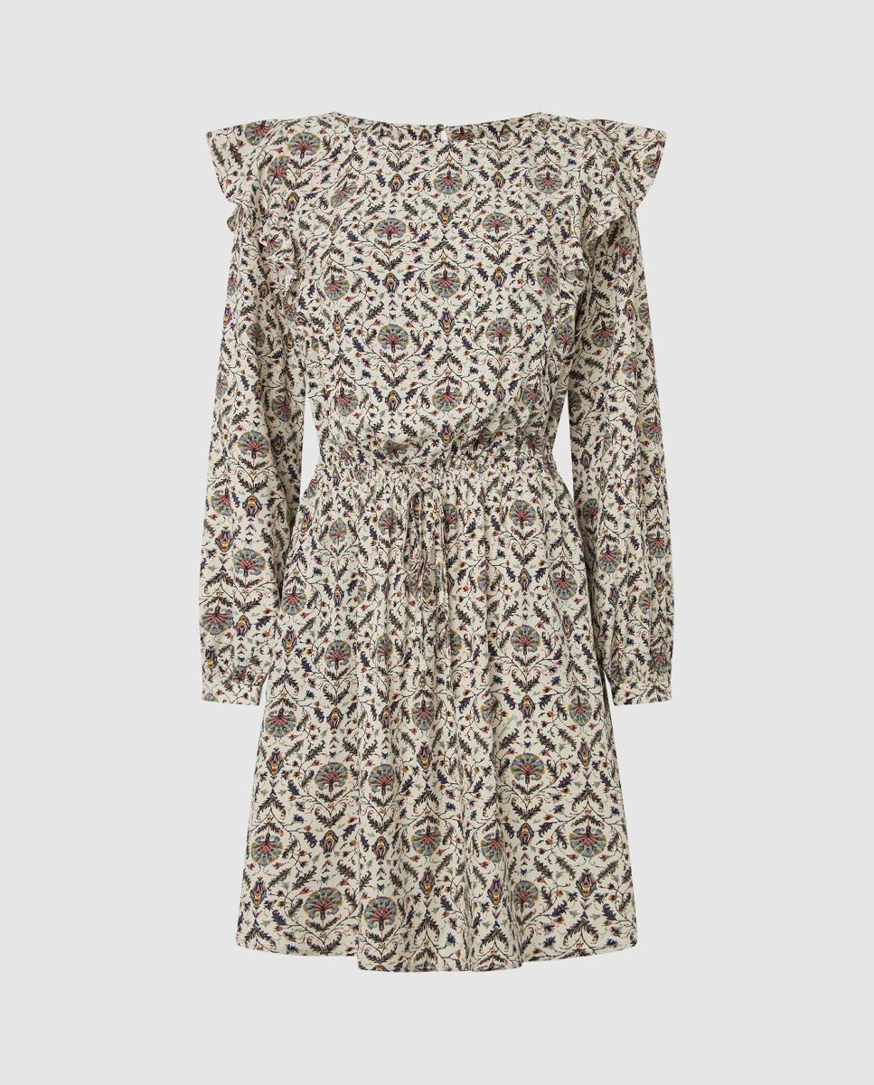 Imagen 0 de Vestido de mujer corto volantes estampado