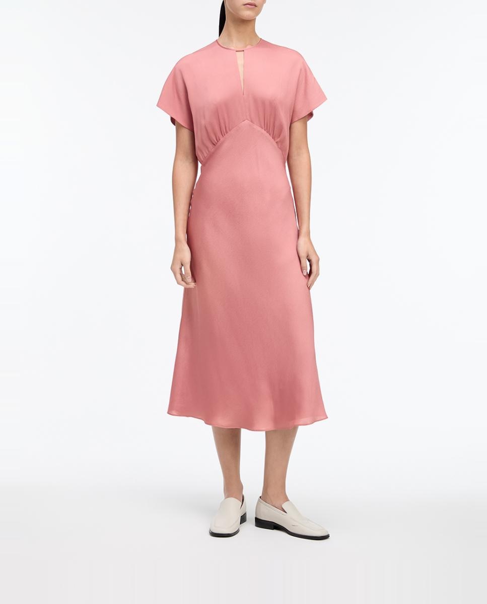 Imagen 0 de Vestido satinado de manga corta