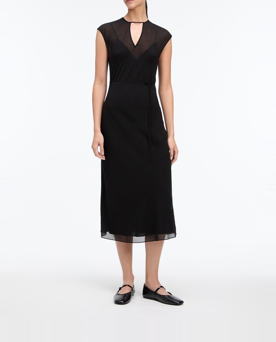 Imagen 0 de Vestido midi con transparencias