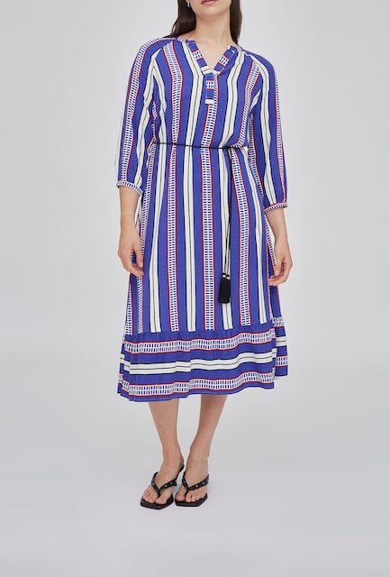 Imagen 0 de Vestido de mujer rayas largo midi