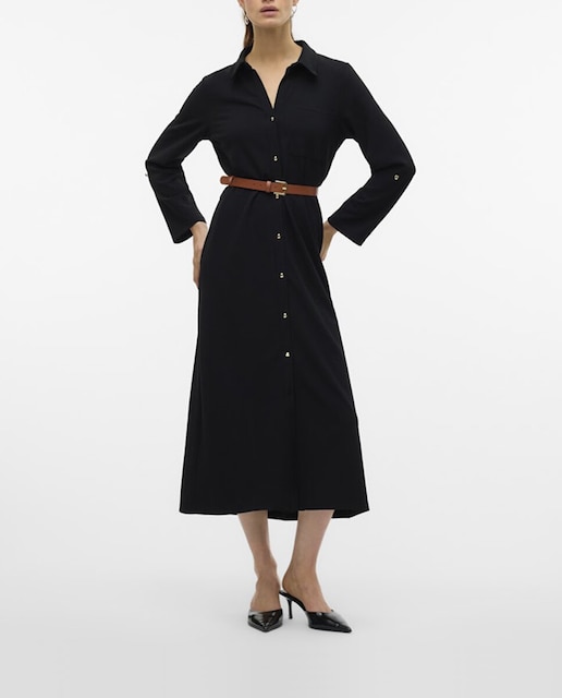 Imagen 0 de Vestido midi con cinturón